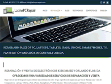 Tablet Screenshot of latinopcrepair.com